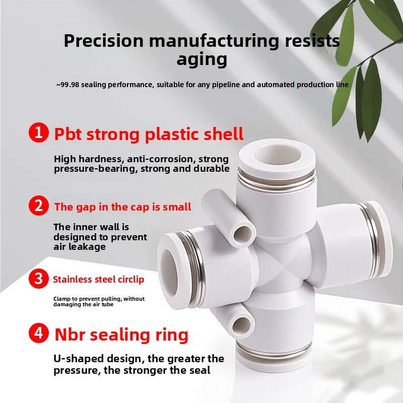 Pneumatic Quick Connect PZA Fitting 4 -10 Way Air Tube Connector High Quality