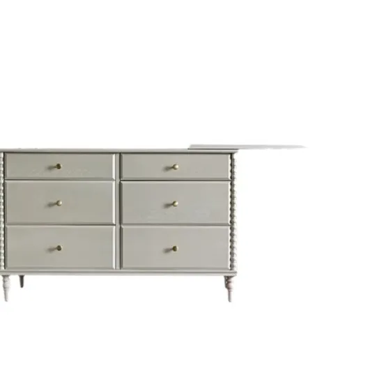 

French solid wood retro six-chest cabinet, bedroom locker, American simple dresser integrated cabinet, multi-functional storage