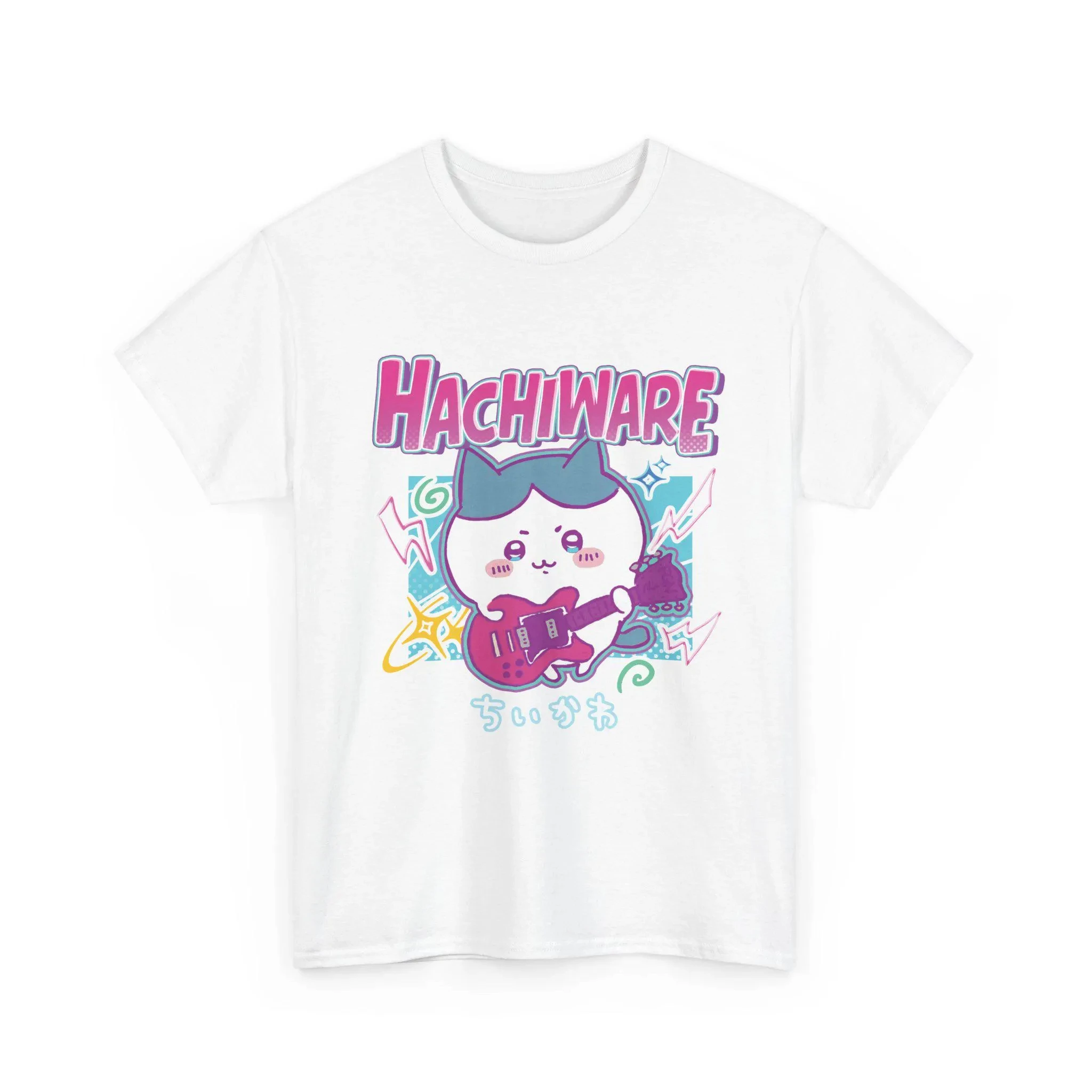 Chiikawa Kawaii Anime Tee Unisex Short Sleeve Tops Casual Daily Outfit Lovely Character Print T‑Shirt For Men Women