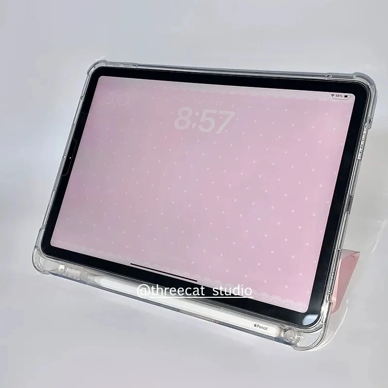 Lace Pink Polka Dot for TABLET CASE FOR iPad pro 10/11-Inch 2020/6th/7th /8th /Air 3rd/Air 4th/9th gen/Air 5th Gen 2022/Air