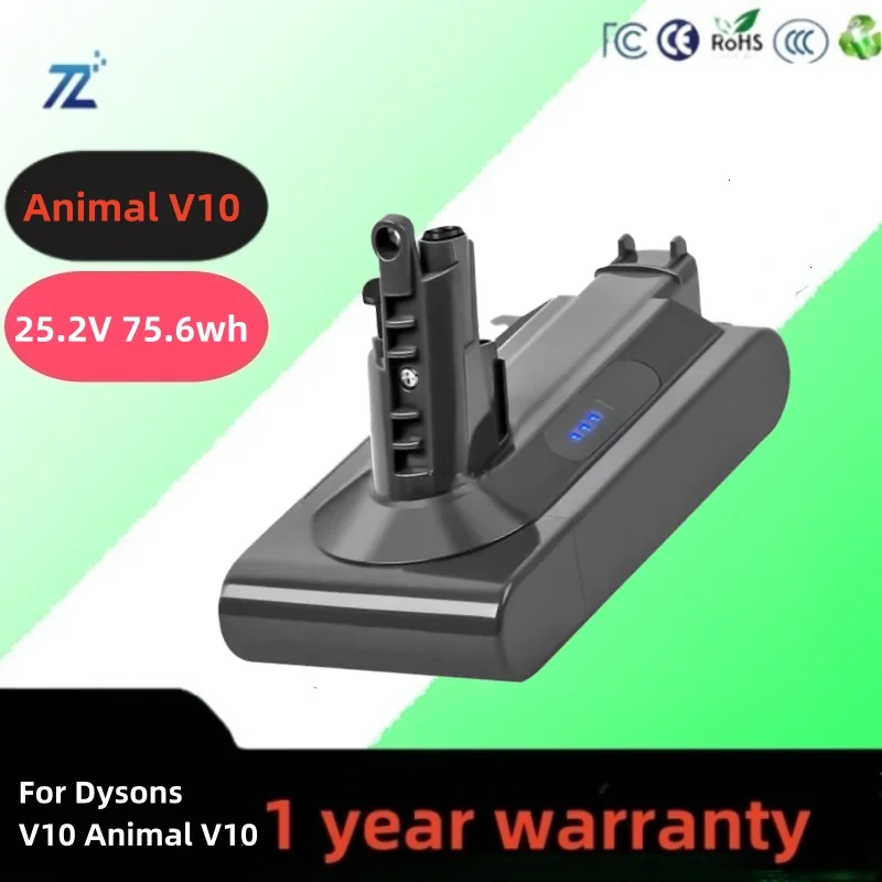 

Сменный аккумулятор 25,2 в, 3 Ач, 4 Ач, 5 Ач, V10 для пылесосов Dysons V10 Animal, V10, Absolute, V10