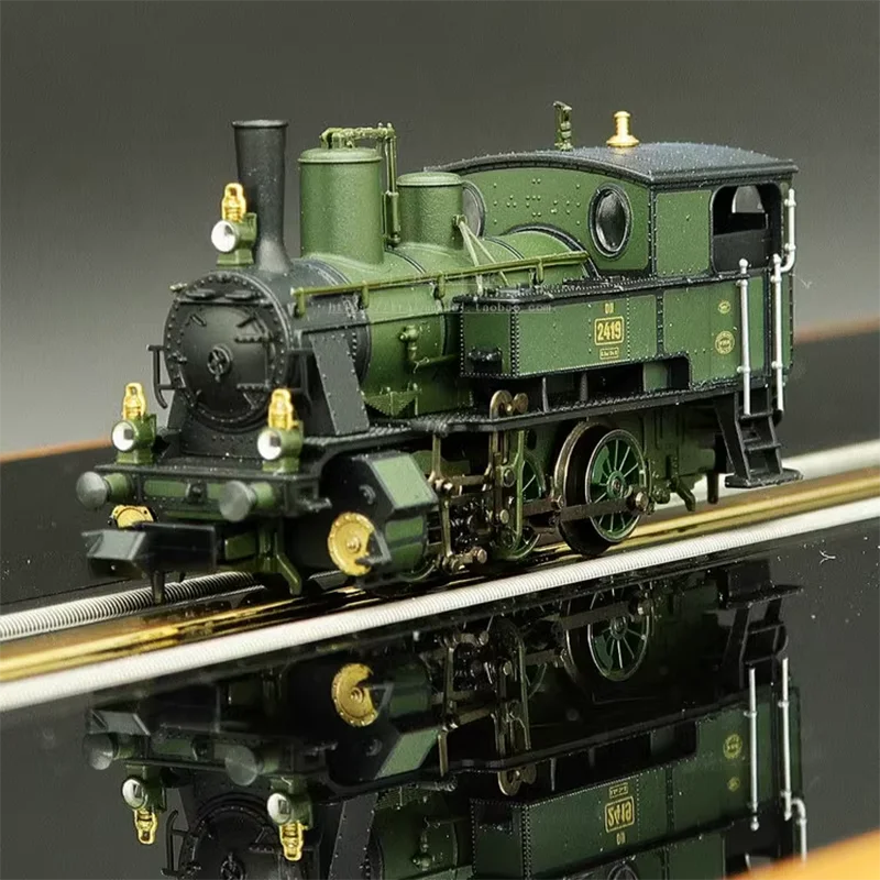 Diecast 1: 160 Scale N Steam Engine Retro Train Model Sand Table Ornaments Collection Display Toy Gifts Souvenirs