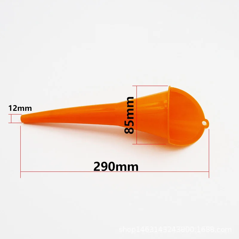 자동차 오토바이 긴 손잡이 깔때기 가솔린 오일 연료 충전 도구, 스플래시 방지 플라스틱 작은 구멍 충전 도구, 자동차 부품, 1 개