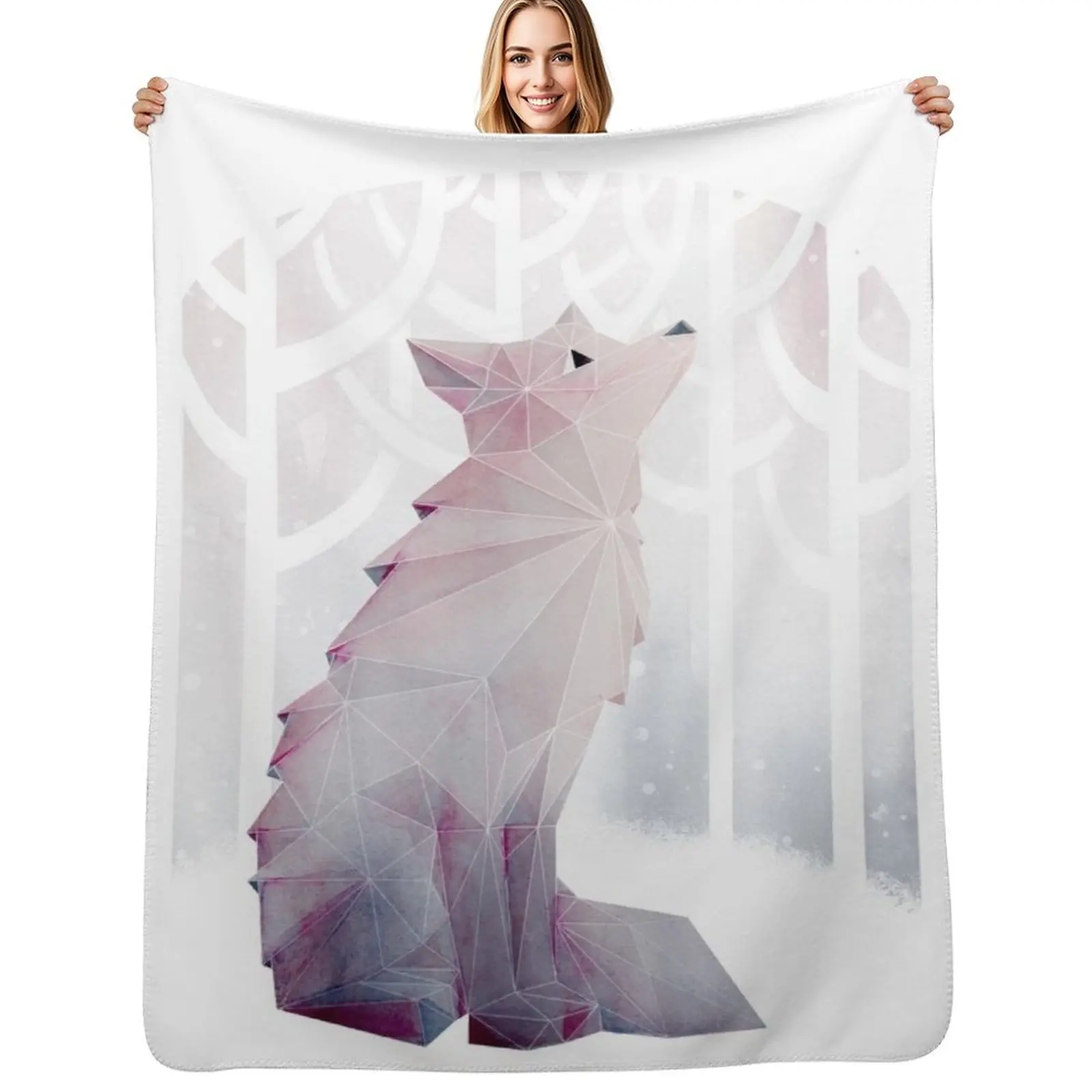 

Fox in the Snow Throw Blanket Luxurious Soft Blanket Holiday Gift for Family