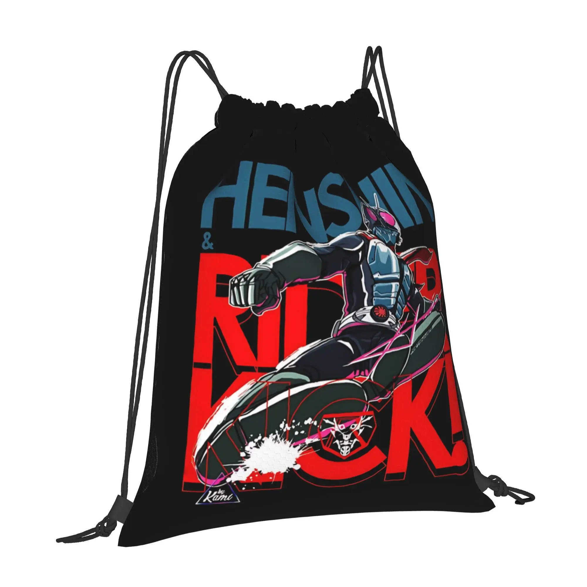 gym Pouch Kamen Rider  Drawstring Bags Men Women Storage Backpack Teenager Travel Bag Multi-function Pocket