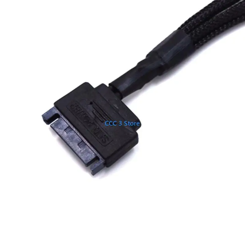 

97BF 15Pin to 5-port 4-Pin 3Pin Fan Cable 12V PC Case Cooler Fan Extension Cord
