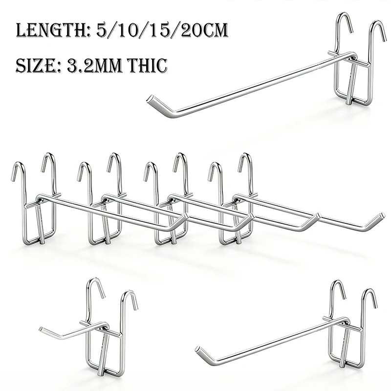 5-25 Stück Display-Haken für Einzelhandelsgeschäfte, Pegboard-Aufbewahrungsregale, Praktische Warenhalter für Perforierte Paneele, Passend für Hardware-Anwendungen im Haushalt