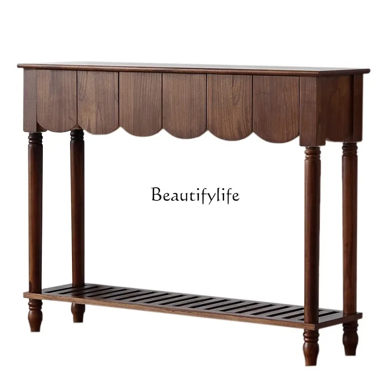 

American Retro Solid Wood Sideboard Tea Cabinet Entryway Console