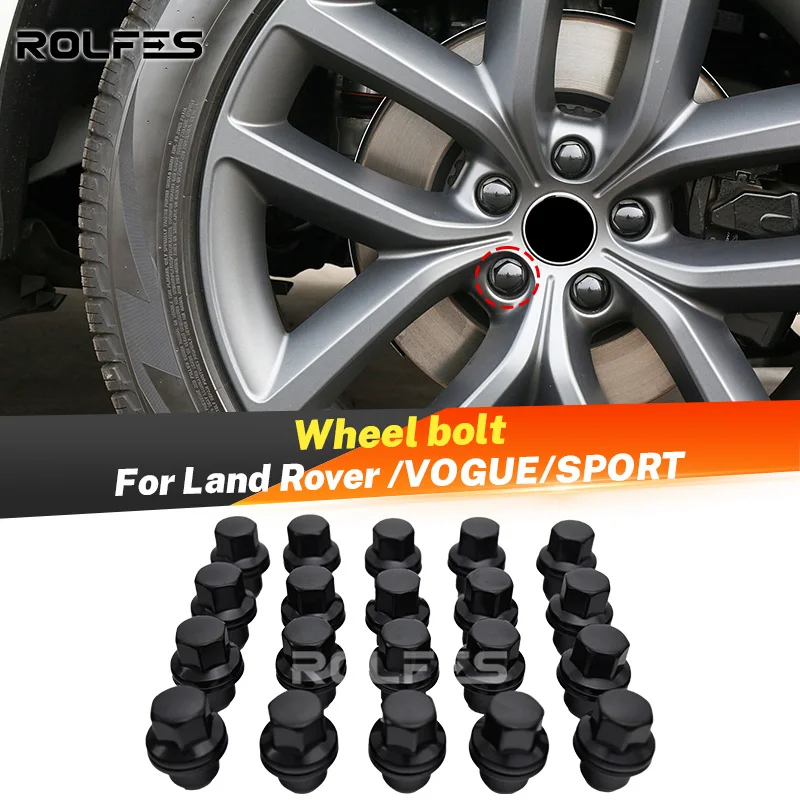 

ROLFES For Range Rover Sport Vogue Evoque Discovery 5 Defender 20 Pcs 21mm Wheel Nut Bolt Cap M14x1.5