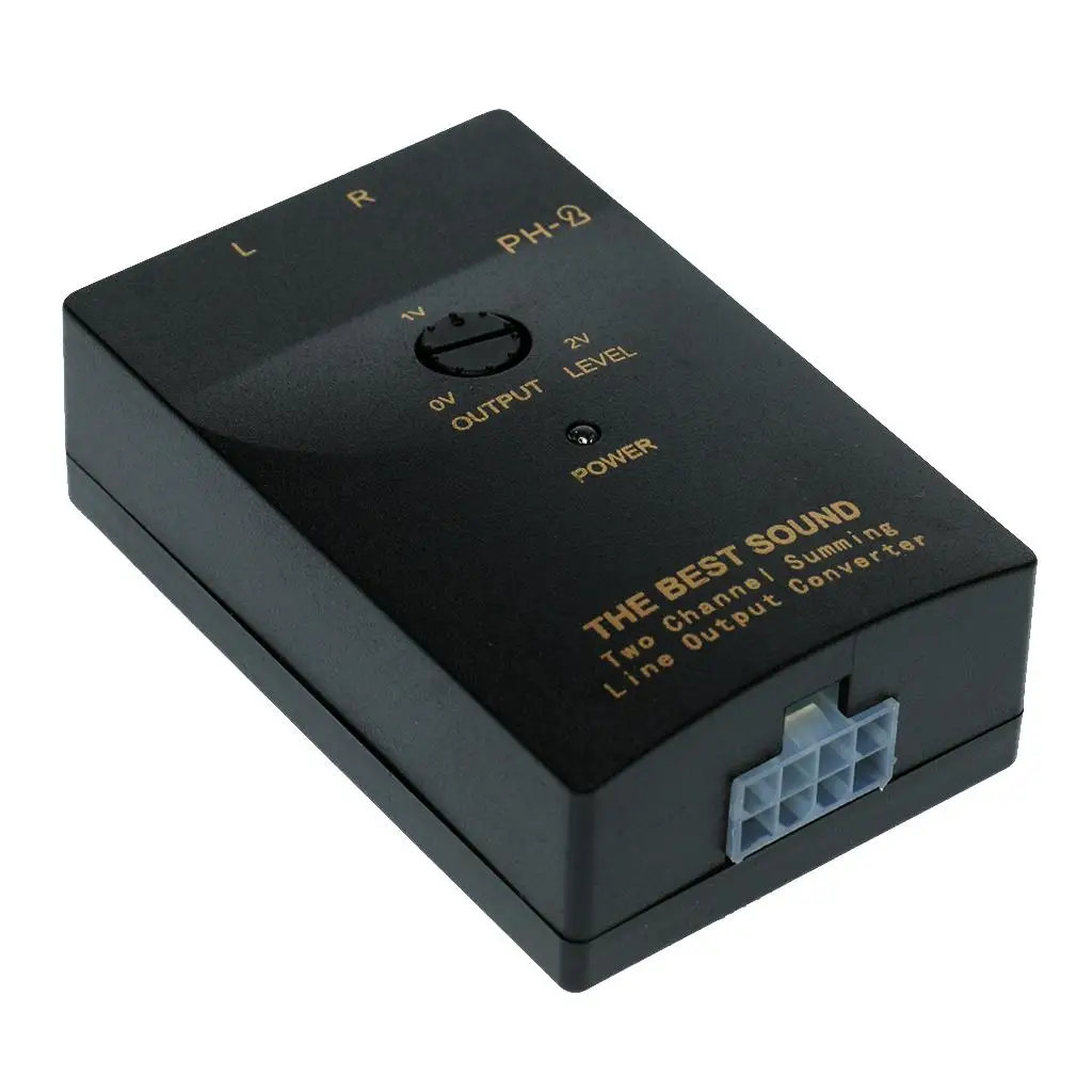 RCA Speaker High to Low Converter Adapter for Car Stereo Integration Supports Amplifier and Subwoofer Addition