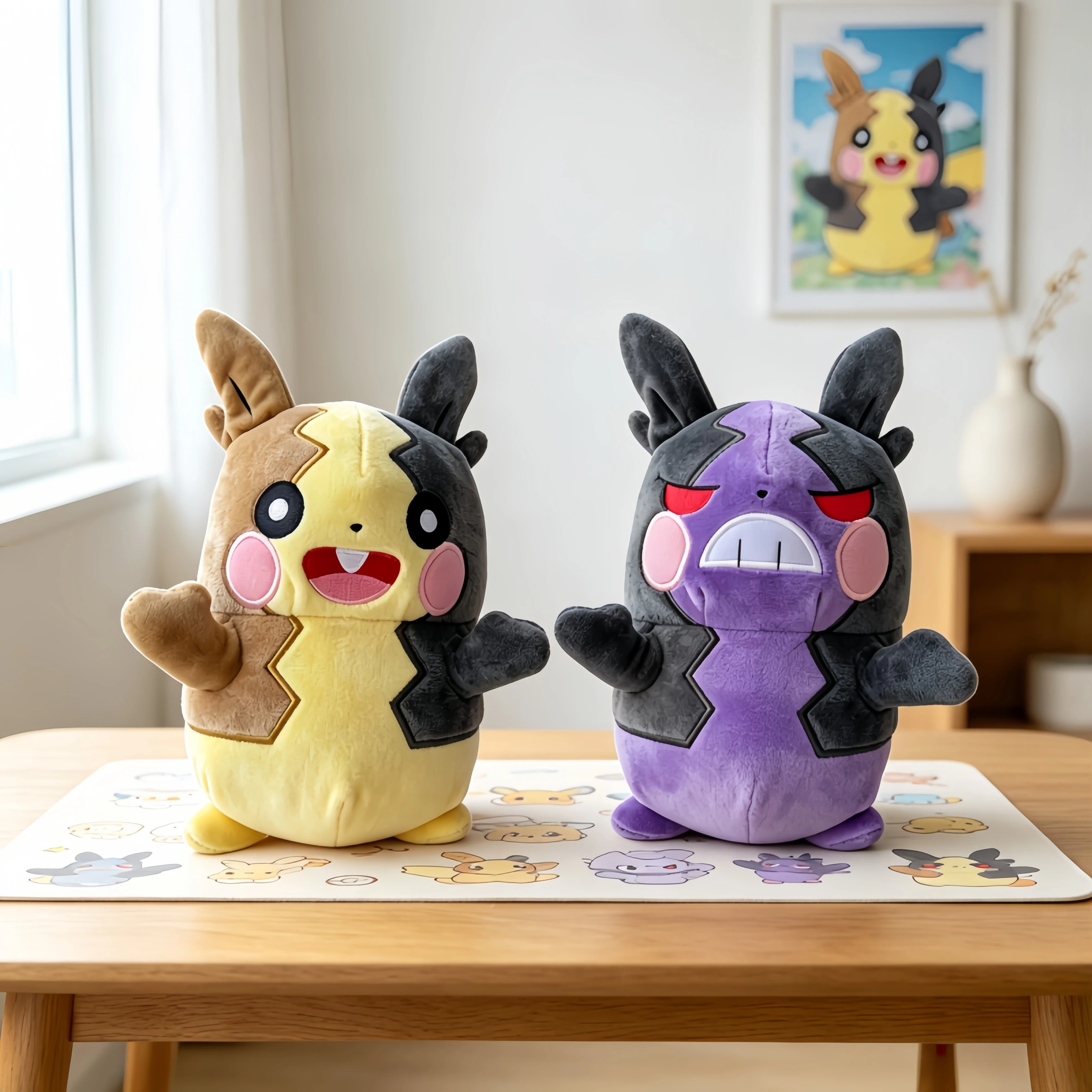 Gengar Morpeko Plüschtiere Morpeko Stoffpuppe Anime-Spielzeug Hobby-Sammlung Niedliche Cartoon-Heimdekoration Spielzeug Geburtstagsgeschenk für Kinder