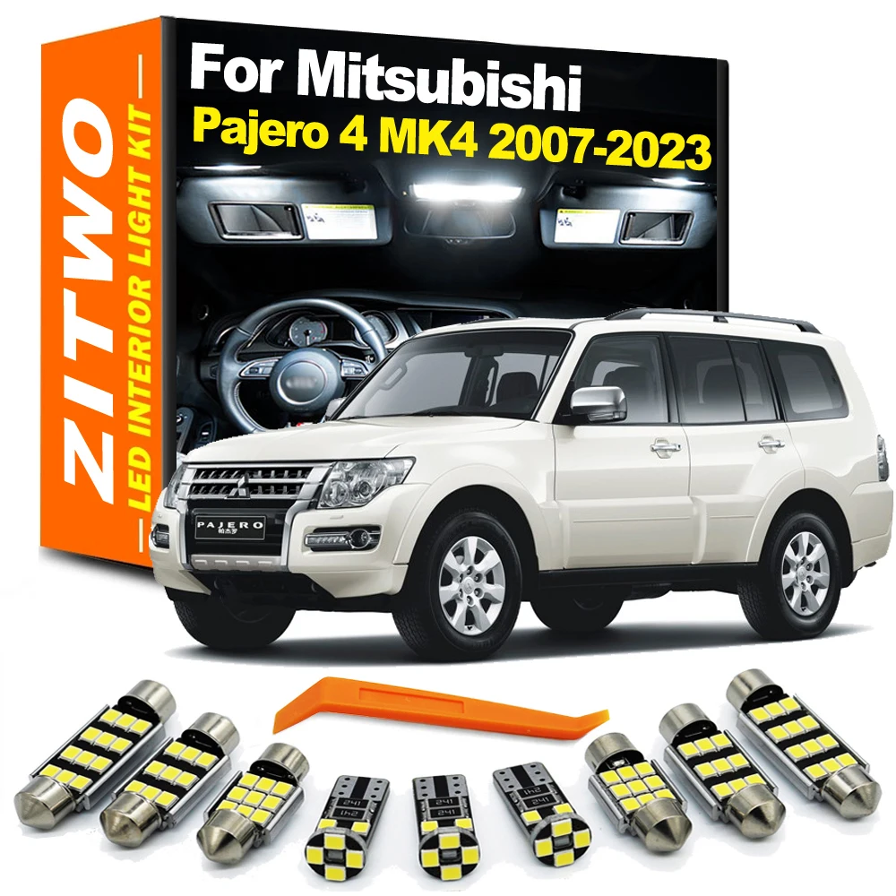 

11 шт., набор светодиодных ламп для внутреннего освещения багажника Mitsubishi Pajero Montero Shogun 4 MK4 2007- 2020 2021 2022 2023