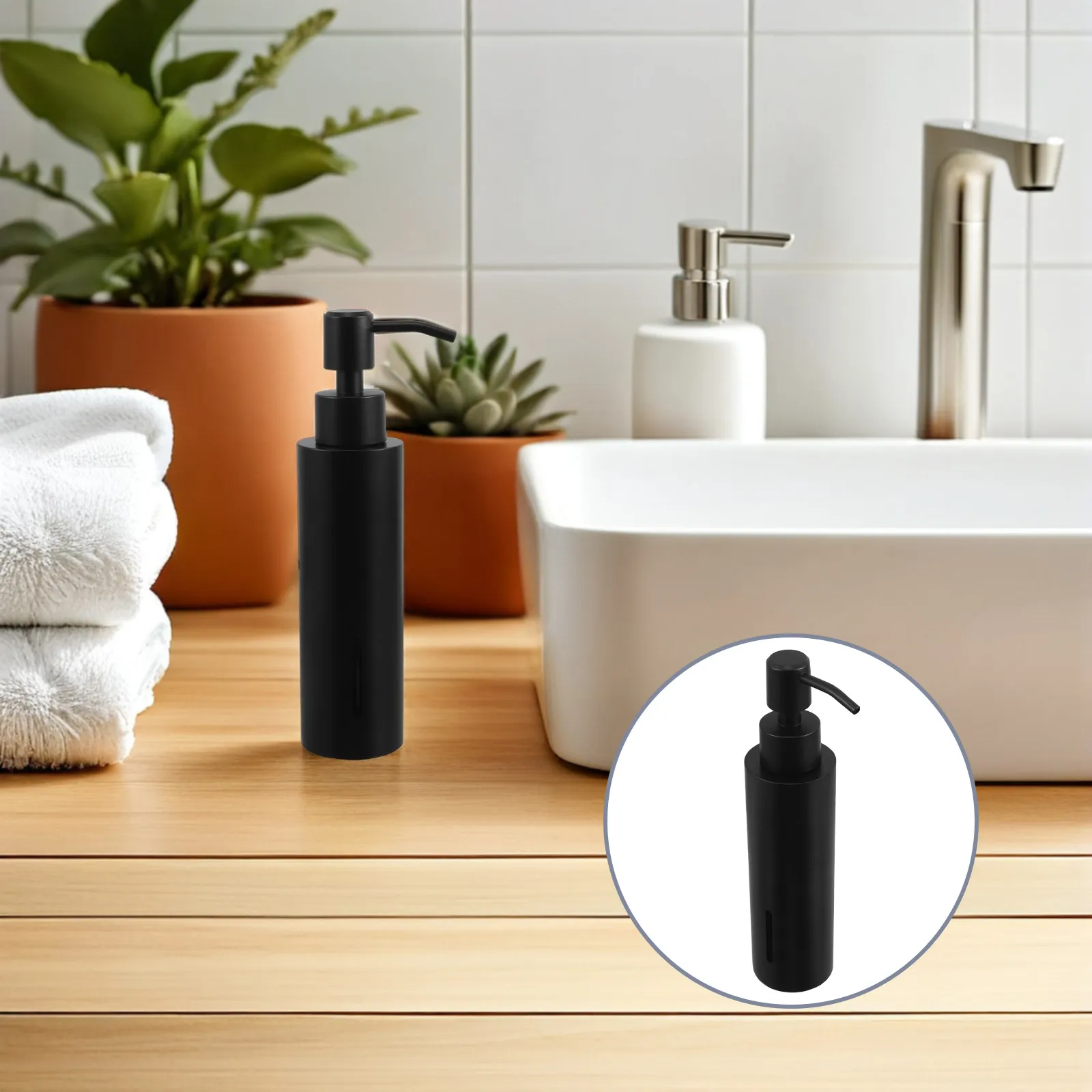 

Soap Dispenser Stainless Steel Liquid 200Ml Brushed Nickel Pump Refillable Countertop Bathroom Kitchen Hand Lotion Bottle