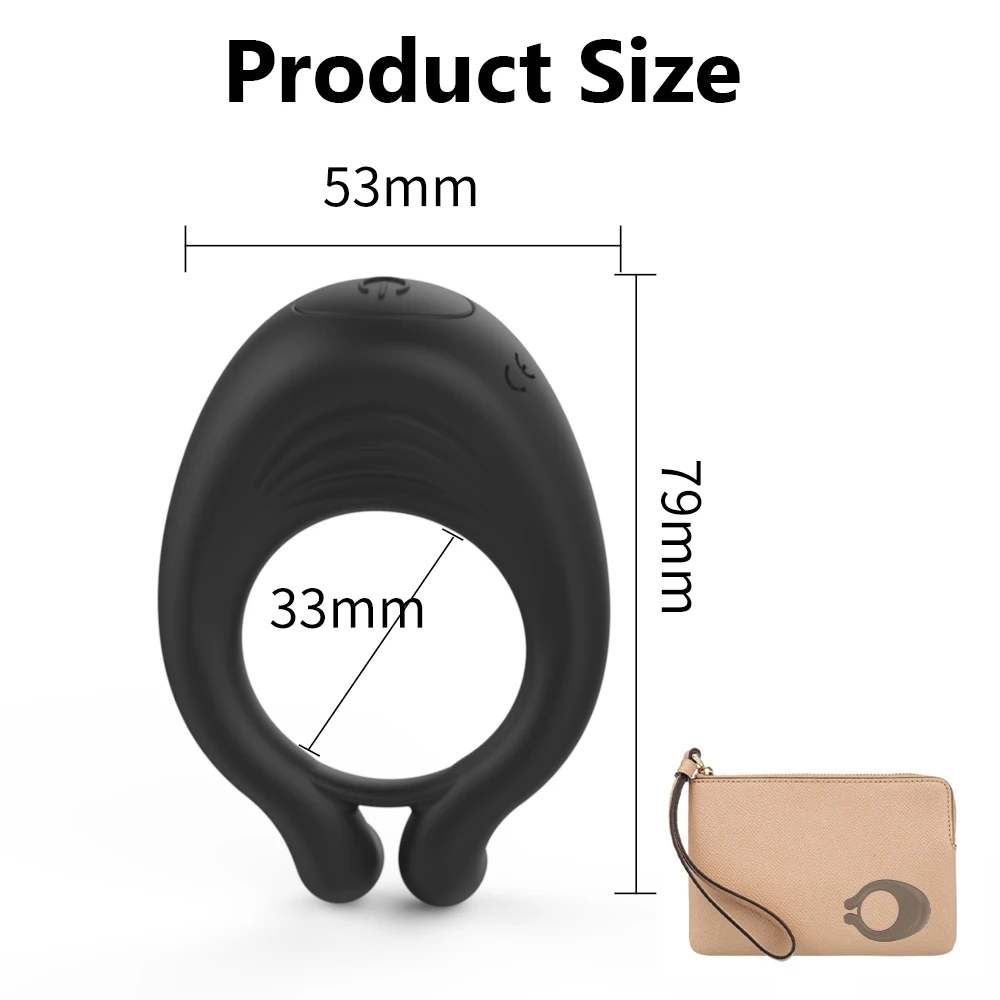 Penis Ring Vibrating Clitoris Stimulator G Spot Sex Toy for Men Vibro Delay Lick Vagina Orgasm Lock Fine Sleeve Massage Vibrator