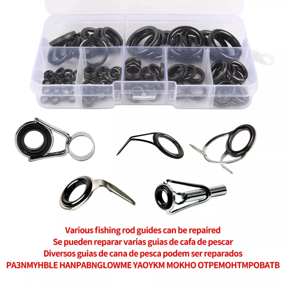 

50pcs Ceramic Guide Wire Rings Eye Repair Ring Sea Fishing Rod Rock Fishing Ceramic Ring Fishing Rod Crossing The Line Gaskets