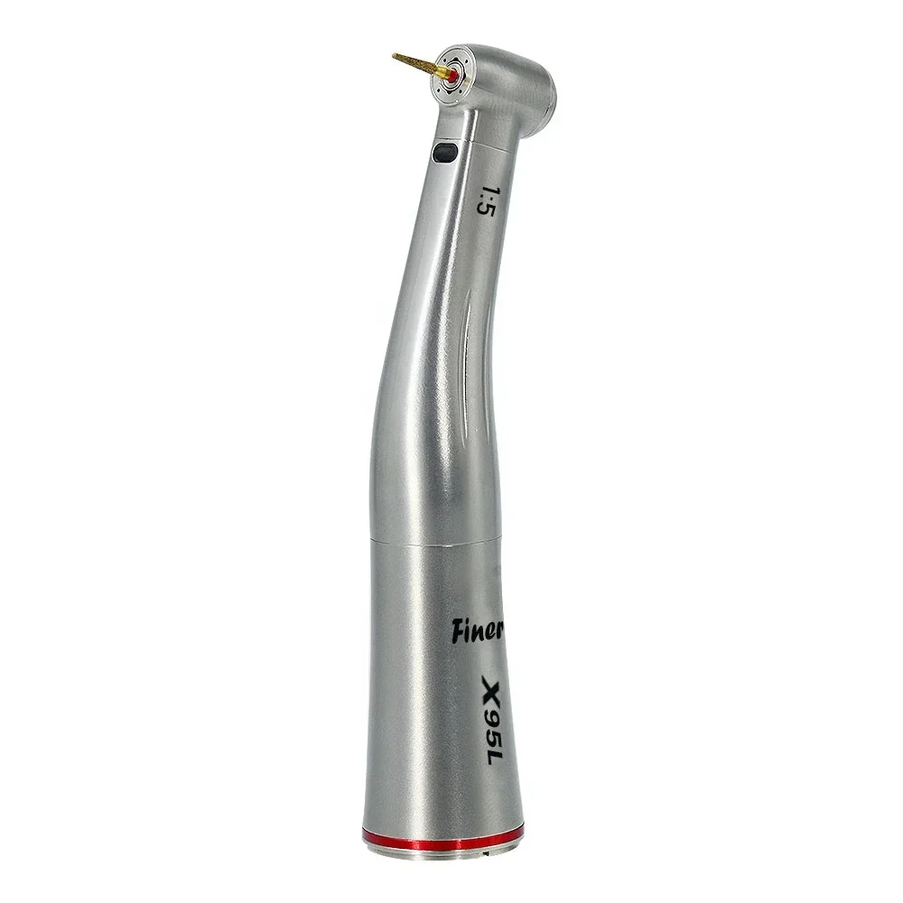 

FINER den tal led 1:5 speed increasing handpiece with internal spray red ring contra angle handpiece den tal