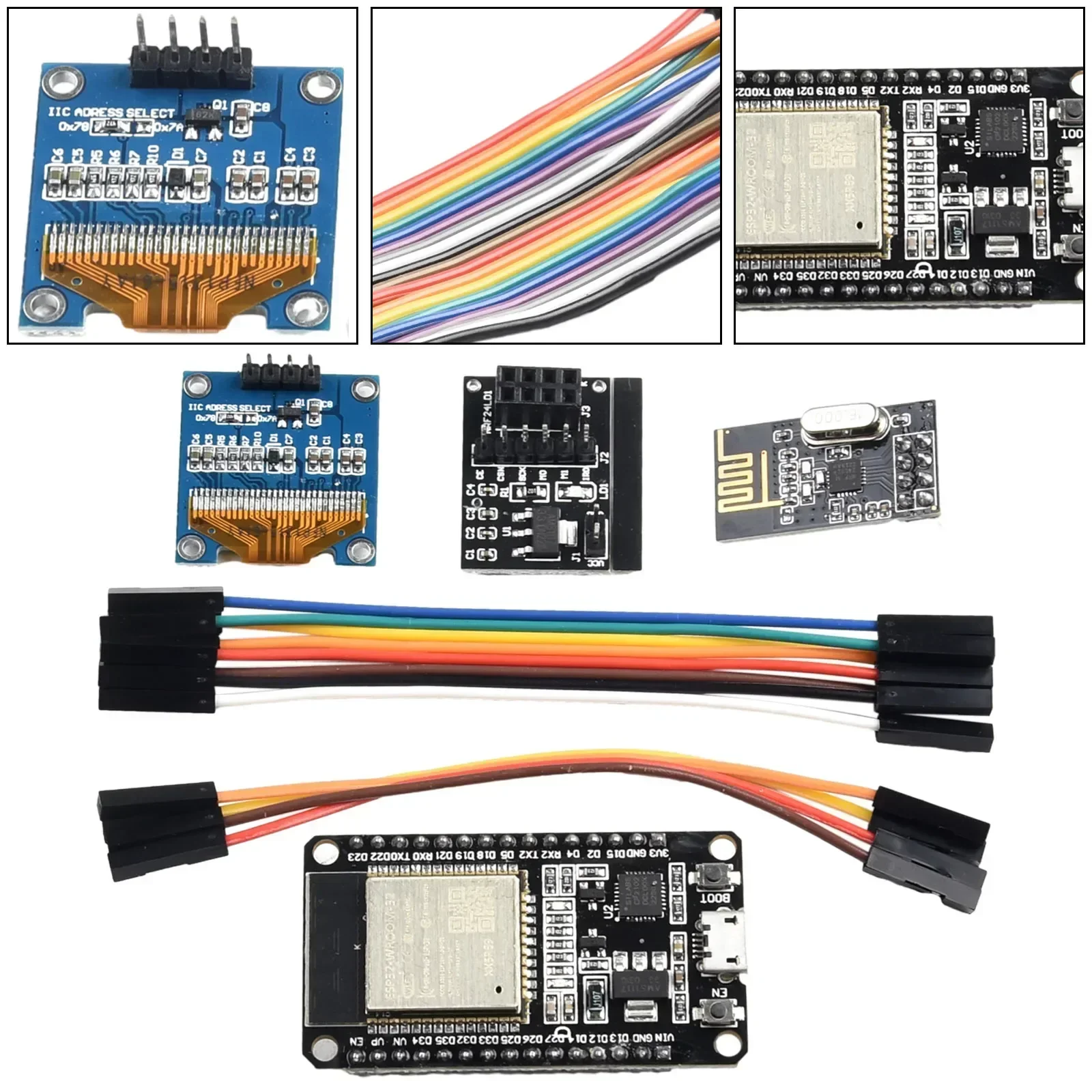 

Модуль с кабелем металлический дисплей 4 шт./комплект черный ESP321 электрические принадлежности для дома. Бытовой для hoymile ESP32 модуль