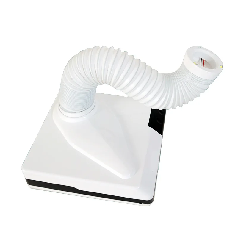 Aspirador de pó portátil para unhas com holofote LED, máquina de manicure com filtro de sucção forte giratório 360 para limpeza de arte em unhas