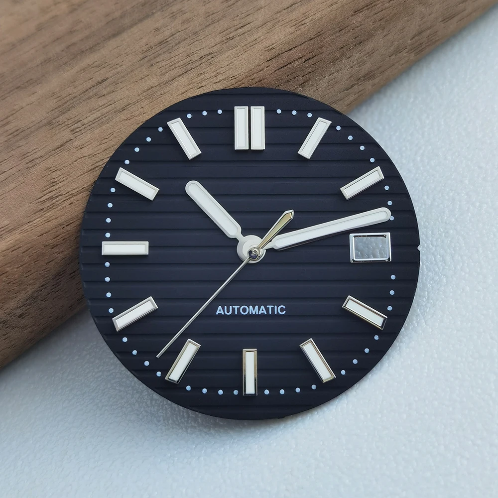 NH35 Unmarked Dial Custom Logo 29.8mm Nautilus Dial Green Illuminated Dial, Suitable for NH35 Movement Accessories view 4