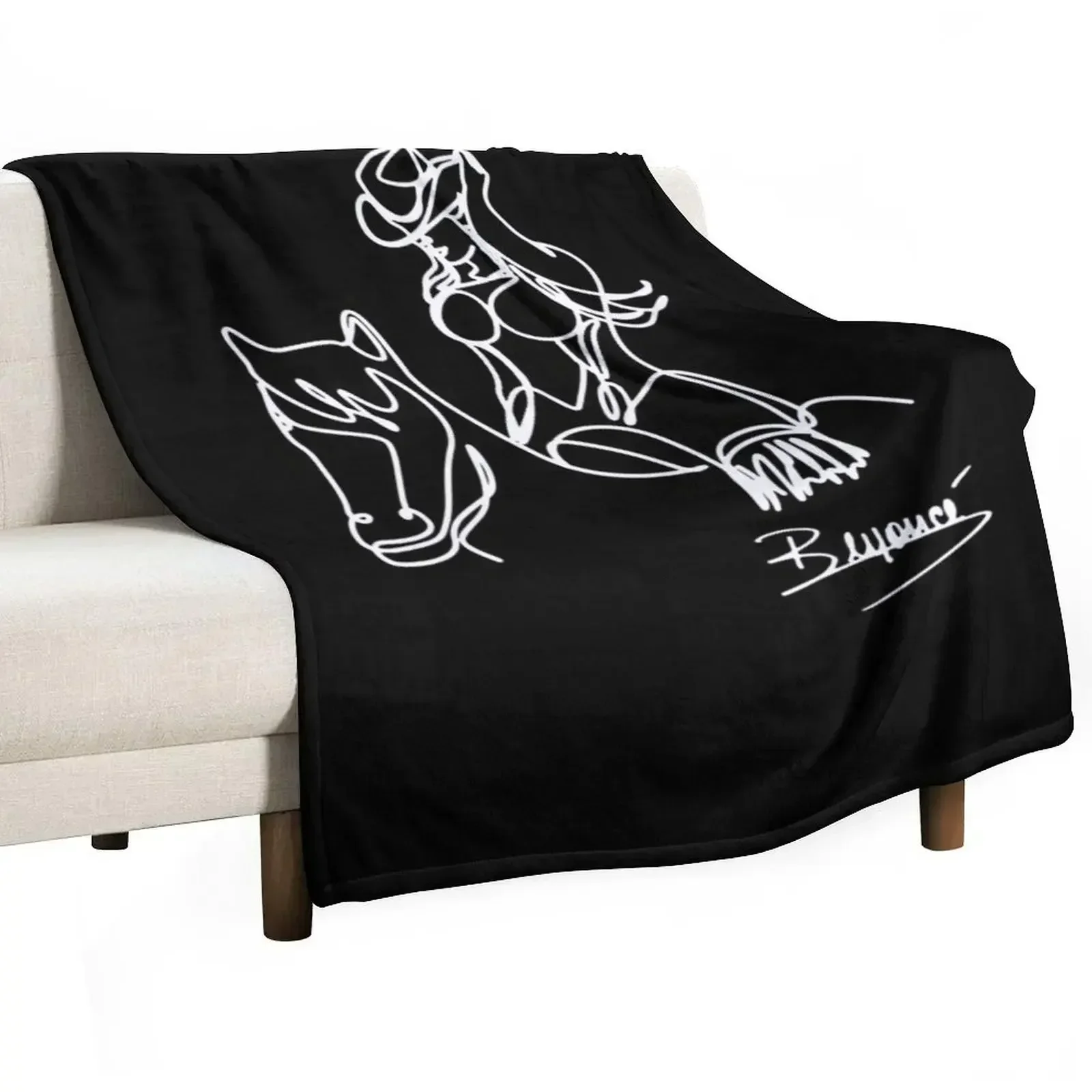 

Renaissance Minimalist Line 2 - Beyonce Throw Blanket Decorative Soft Throw Blanket for Couch Sofa