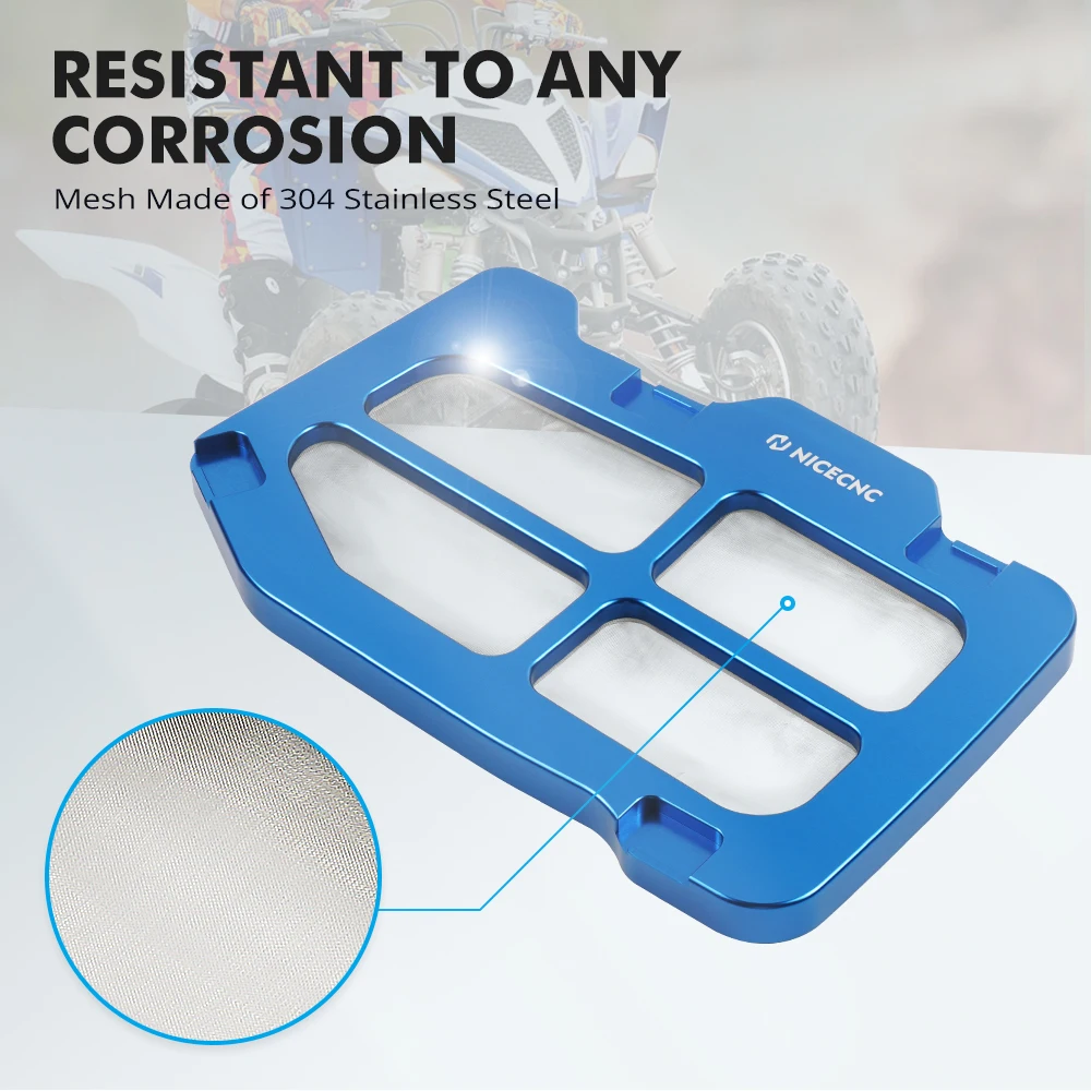 NICECNC Airbox Lid Cover For Yamaha Raptor 700 RAPTOR 700R 2006-2026 Aluminum ATV Accessories Increased Airflow Steel Mesh