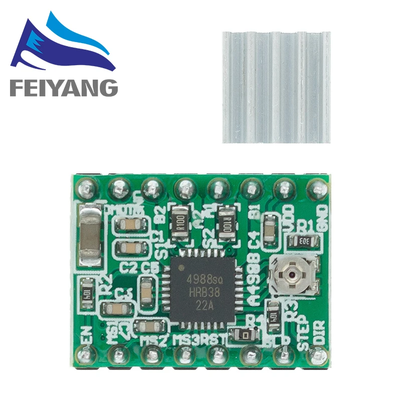 3D Printer Parts StepStick A4988 DRV8825 Stepper Motor Driver With Heat sink Carrier Reprap RAMPS 1.4