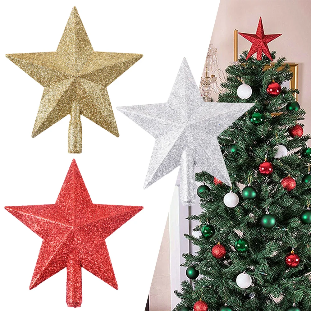 Christmas Tree Top Christmas Tree Top Star Decoration Pink Seasonal Decor Star Holiday Home Pendant 25cm 1pcs Christmas Ornament