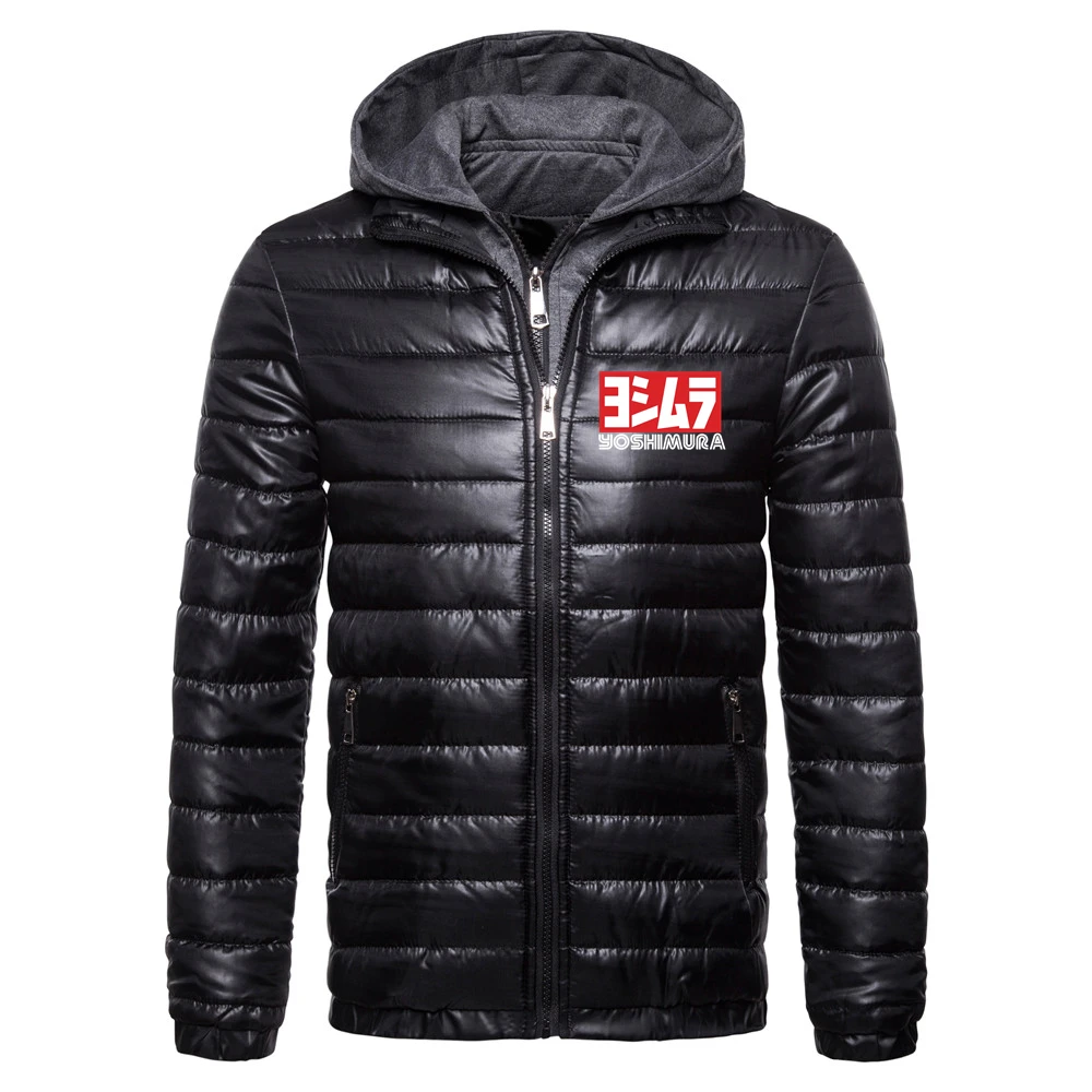 Thu Đông 2022 Yoshimura Thương Hiệu In Hình Phong Cách Casual Áo Khoác Nam Hoodie Phổ Biến Cotton Nguyên Chất Màu Khóa Kéo Thoải Mái Xuống Áo Khoác