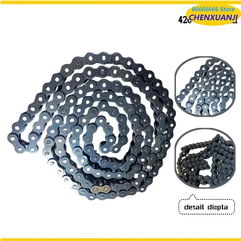 

Полноприводная цепь для картингов ATV, подходящая для внедорожных велосипедов, мотоциклов, 420, золотая цепь 1330, мотоциклетная цепь