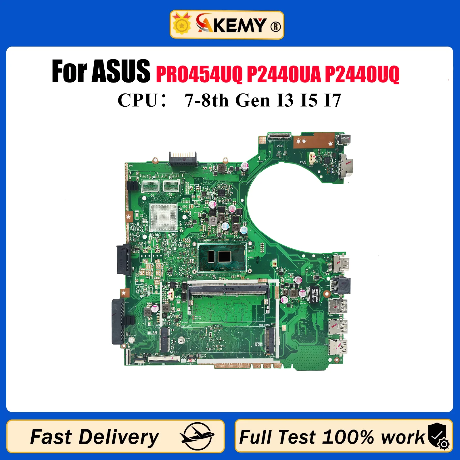 

P2440UA Материнская плата для ноутбука ASUS ProArt P2440U PRO454UQ P2440UA P2440UQ P2440UF Материнская плата с процессором I3 I5 I7 100% tests OK stk