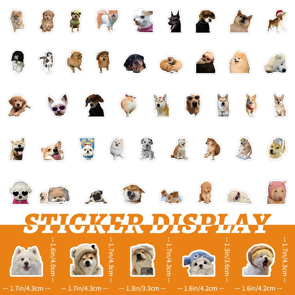 10/30/50/100PCS Cute Cartoon Dogs  Meme Graffiti Stickers Kids Toys DIY Diary Laptop Stationery Suitcase Phone Bike Funny Decals