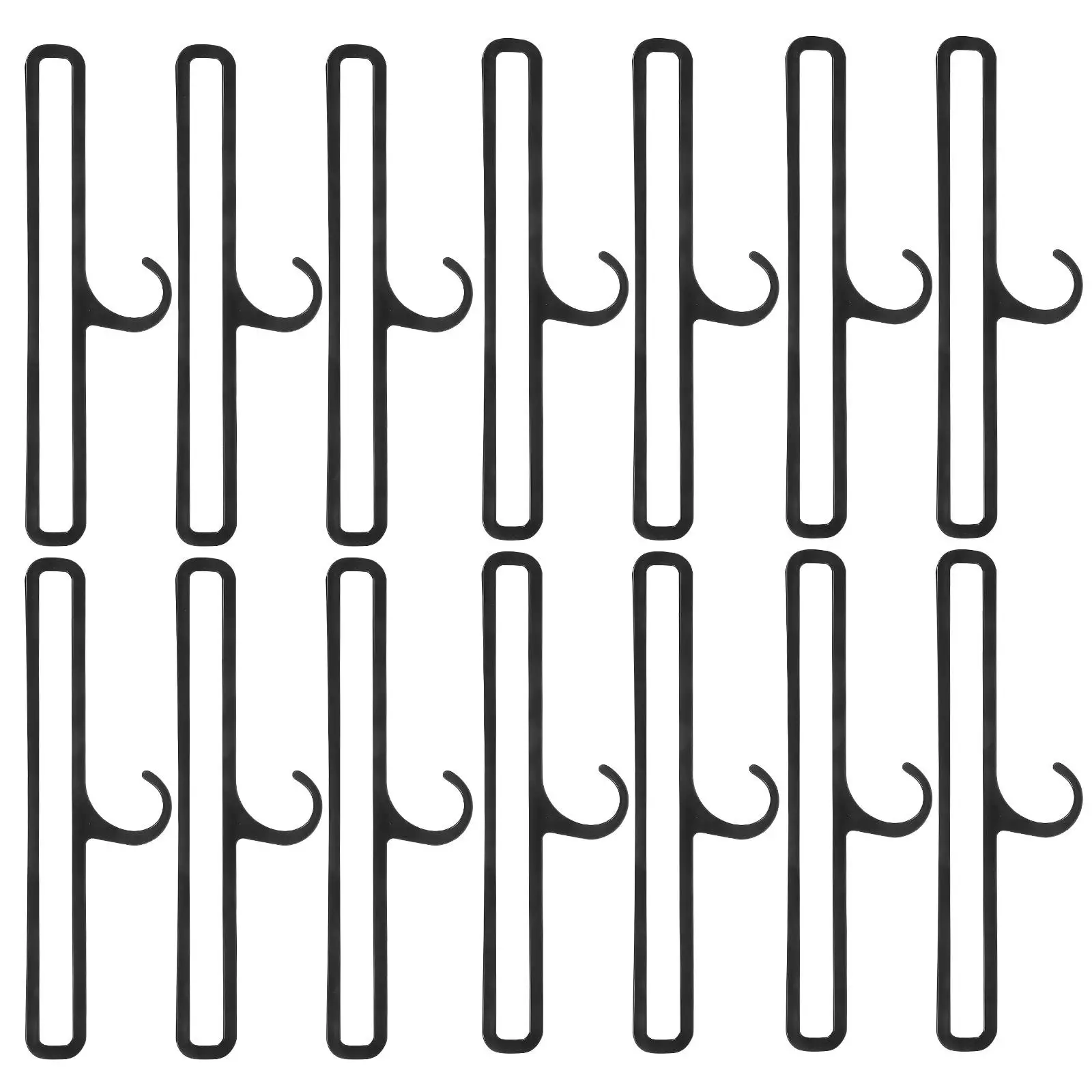 

20pcs Multifunctional Clothes Hanger Black Plastic Foldable Scarf Belt Tie ganizer Storage Wardrobe Accessories