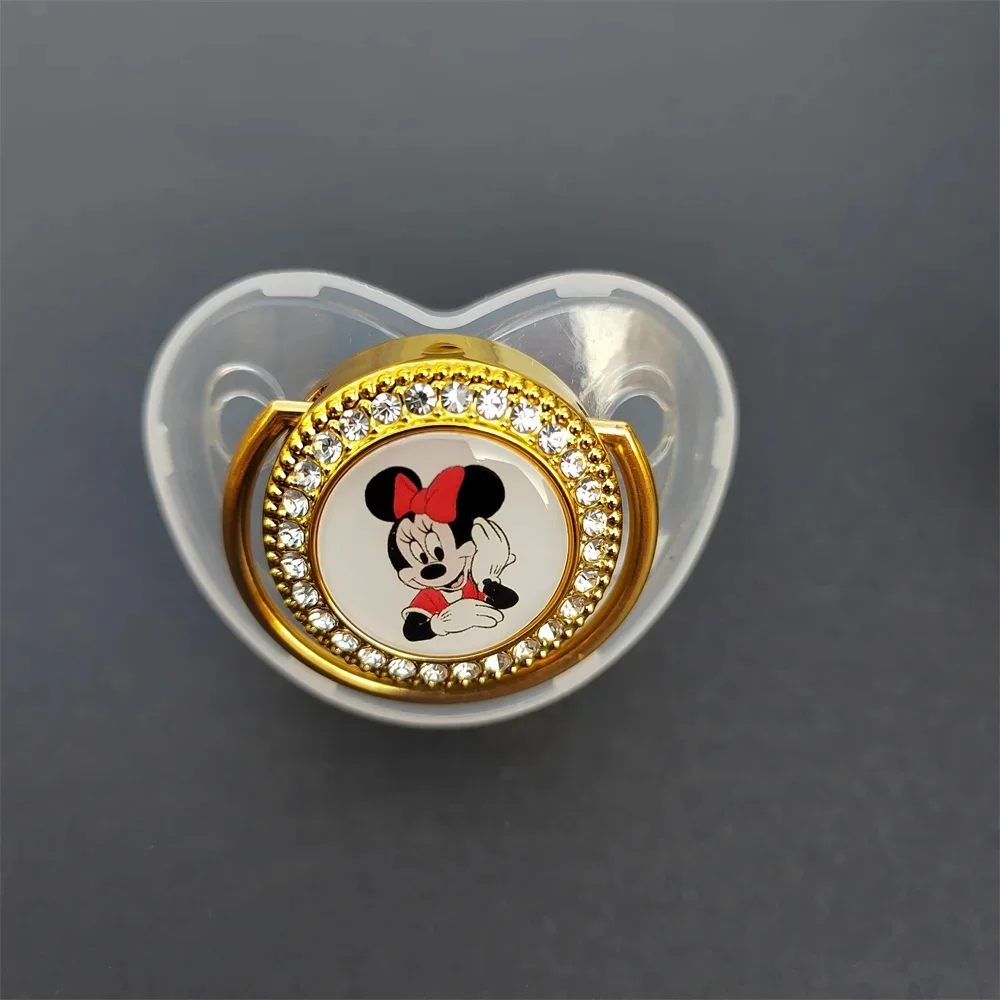 [Bestseller] Luxe Baby Fopspeen Clip Mickey Mouse Prinses Prins Fopspeen Houder Siliconen Baby Tepels Baby Tanden Bisfenol