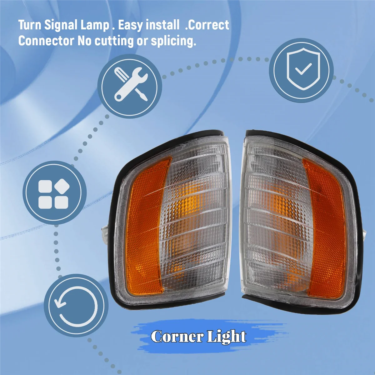 Car Corner Light Front Turn Signal Indicator Lamp for Mercedes Benz E Class W124 1985-1996 1248261243 1248261143