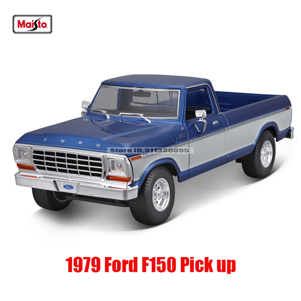 Maisto 1:18 1979 Ford F150 Pick up Navy blue Brand Alloy Car Model Static Die Casting Model Collection Gift Toy Gift