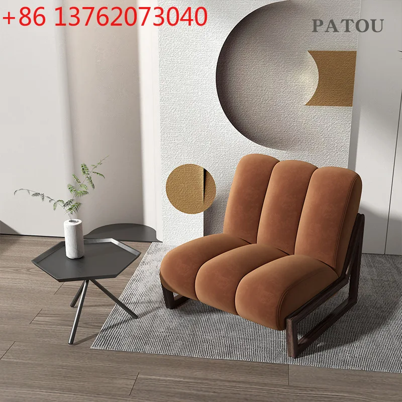 

Диван-стул ваби, балконное кресло, одиночный диван для гостиной, скандинавский минималистичный одноместный стул из цельного дерева