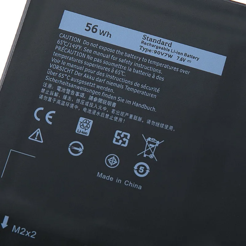 New 90V7W JHXPY JD25G Laptop Battery 7.6V 7300mAh 56Wh For Dell XPS 13 9350 9343 XPS13 13D-9343 P54G 0N7T6 5K9CP RWT1R 0DRRP
