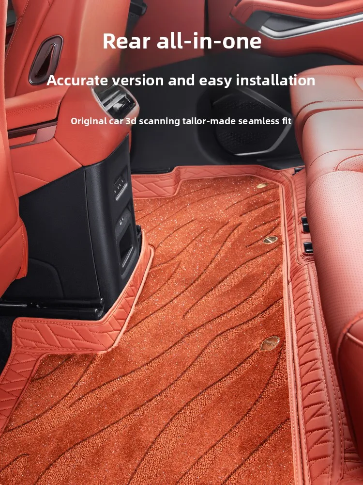 Per BYD Sealion 8 Tang L DM/EV 4Pc Tappetini per auto Tappetino completamente circondato Doppio strato in pelle Bobina Tappeto Tronco Pad Accessorio