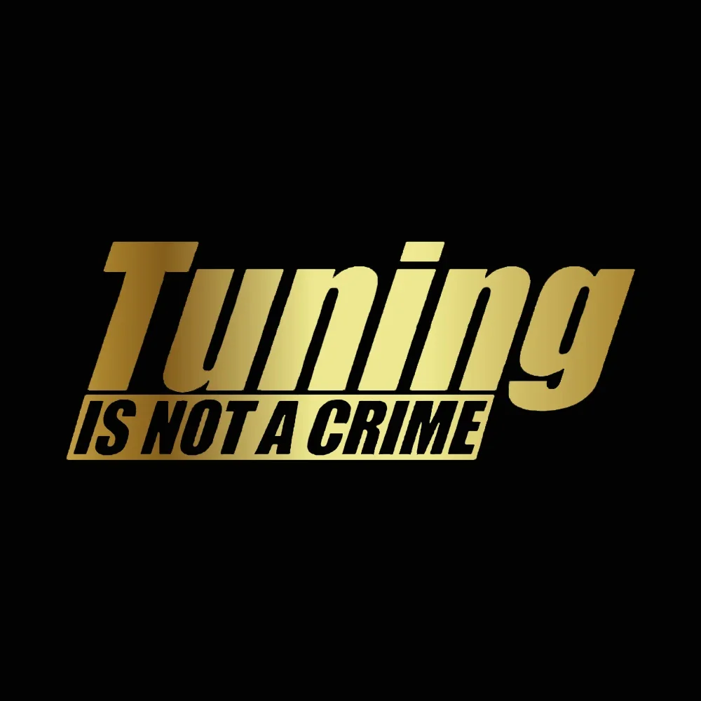 오토바이 스티커 튜닝은 범죄가 아닙니다 비닐 데칼 자전거 헬멧 자동차 오토바이 장식 데칼 15.8CM*6CM 데칼 스티커