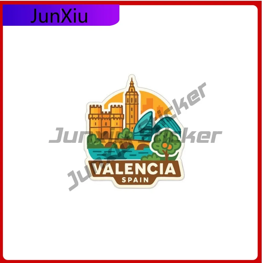 

Valencia Spain City Travel Decoration Sticker Truck Pickup Motorcycle Helmet Wall Vinyl Decal Adventure Motocross Stickers Water