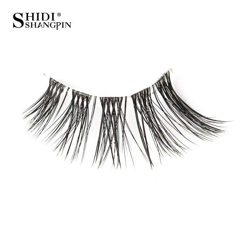 SHIDISHANGPIN 3/5 Paar halbe Wimpern, transparenter Stiel, unsichtbares Band, künstliche Nerzwimpern, wiederverwendbar, falsche Wimpern, natürlich, flauschig – Detail 18