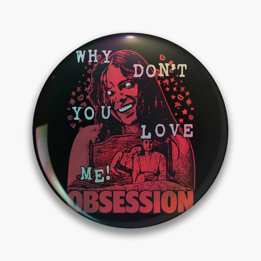 Obsession Movie Pin Holographic Star Heart Pin Brooches Laminated Button Fashion Accessory
