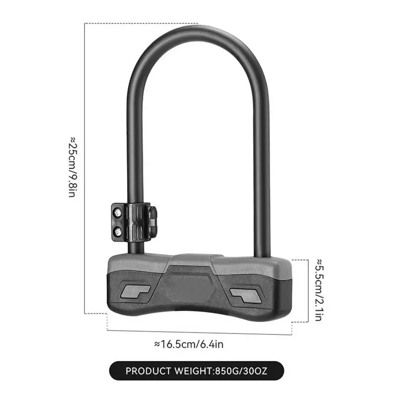 قفل الدراجة على شكل حرف U عالي التحمل على شكل حرف U مع ملحقات الدراجة النارية الرئيسية لرف المقود والطرق الجبلية والسفر للأطفال
