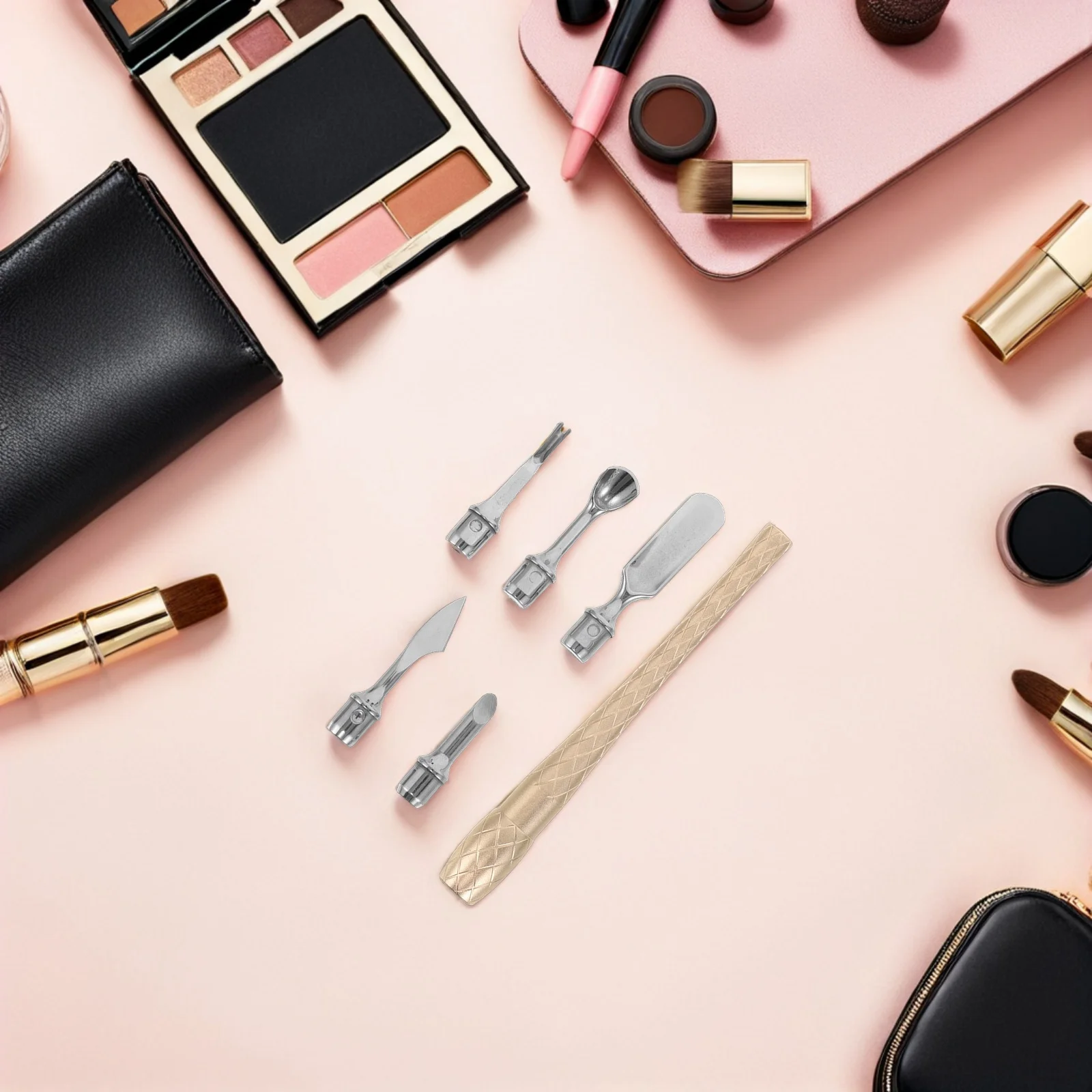 

1 комплект, набор инструментов для маникюра и кутикулы из нержавеющей стали, профессиональный толкатель для кутикулы, кусачки, буферная пилка, ложка, очиститель, уход за ногтями