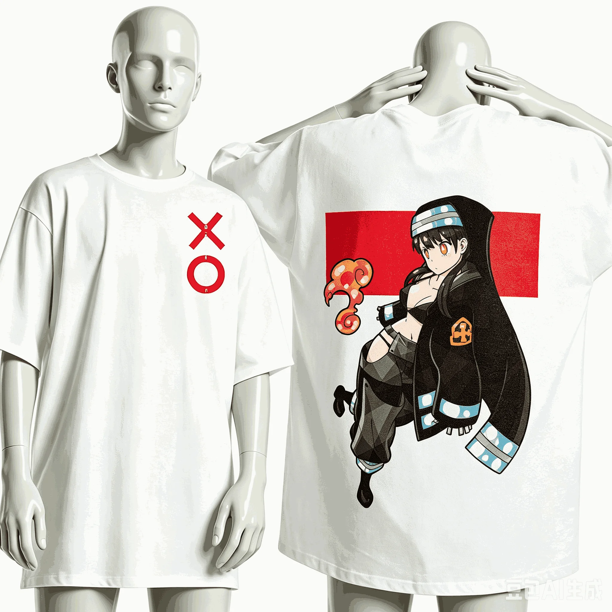 Fire Force Anime Lover T-shirt Harajuku Cotton New Model High Street Retro Fashion Oversized Unisex hot product Classic Couples