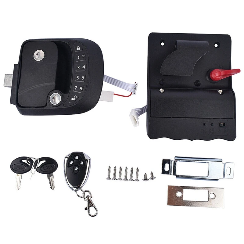 

With Remote RV Keyless Entry Door Lock Latch Handle Knob Deadbolt For Camper Trailer Rvlminirh-2