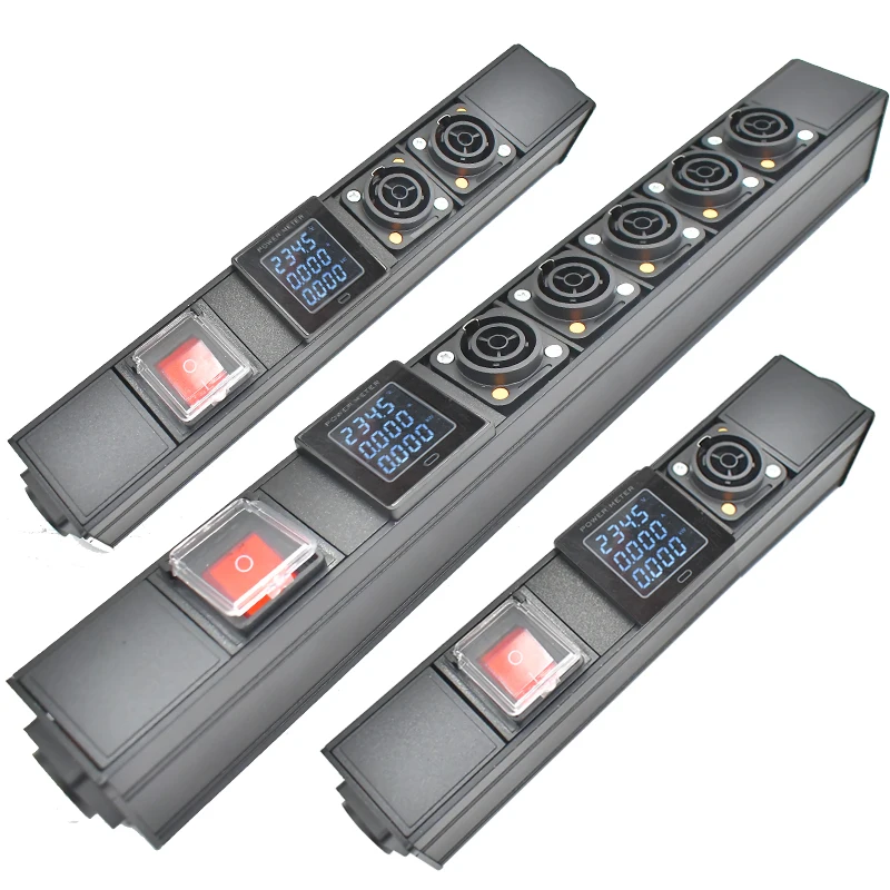 NAC3FPX NAC3MPX PDU Power strip Schuko Powerlink box audio 3P aviation Digital display ammeter socket LED switch