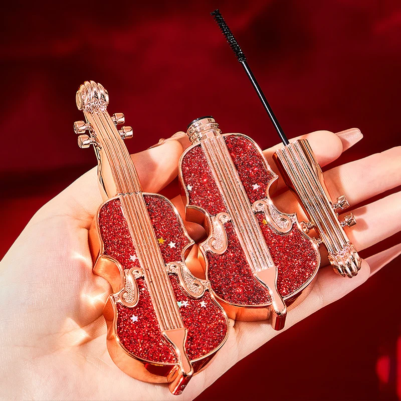 Violin Mascara Long-lasting Makeup Long Curling Shaping Mascara Natural Black Waterproof Sweat-proof Thick Lengthening Mascara