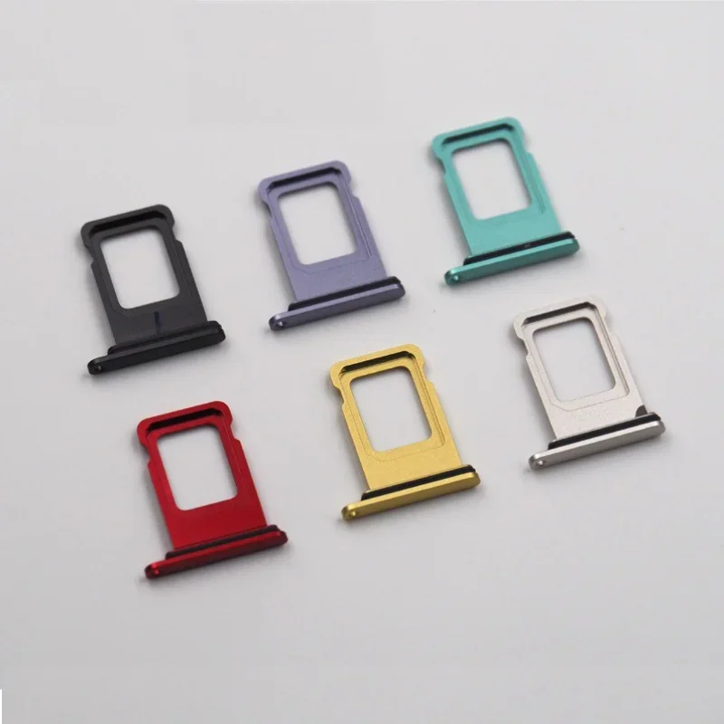 For iPhone11 Single/Dual SIM Card Holder Slot Tray Container Adapter Replacement With Waterproof Ring