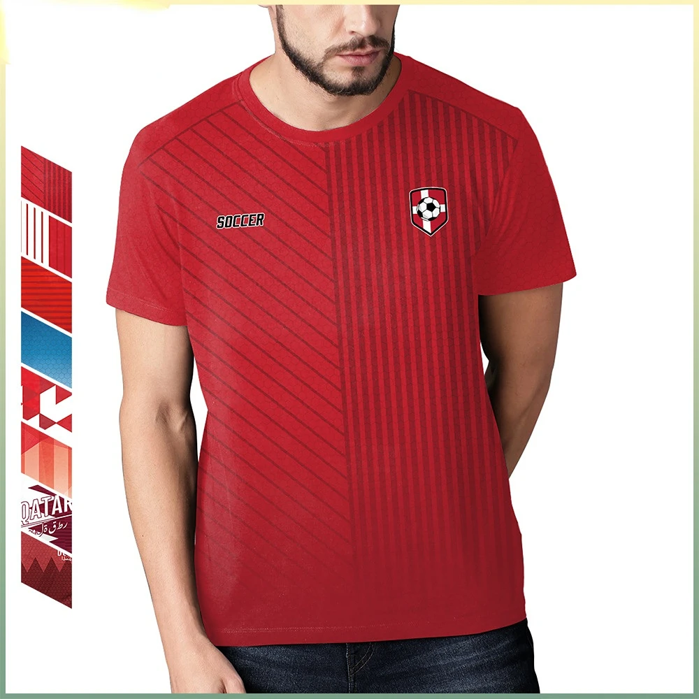 

2022 New Football Casual Sportswear Men's Short Sleeve T-shirt